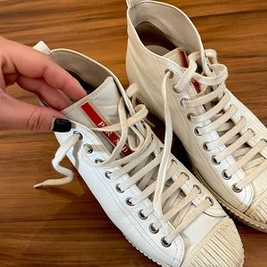 Prada Leather Sneakers